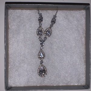 Silver jeweled necklace